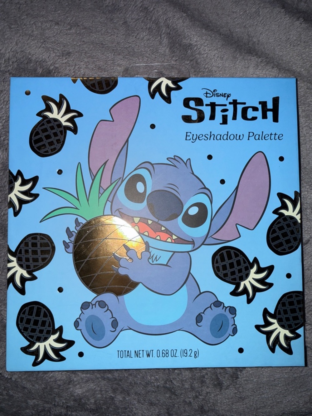Disney Stitch Eyeshadow Palette with Gold Pineapple Accent - Blue